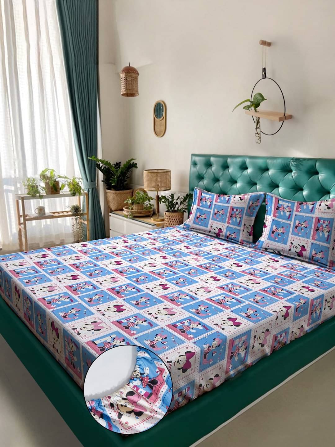 Klotthe Cotton 1 Double King Bedsheet with 2 Pillow Covers ( Blue )     			Klotthe Cotton 1 Double King Bedsheet with 2 Pillow Covers ( Blue )