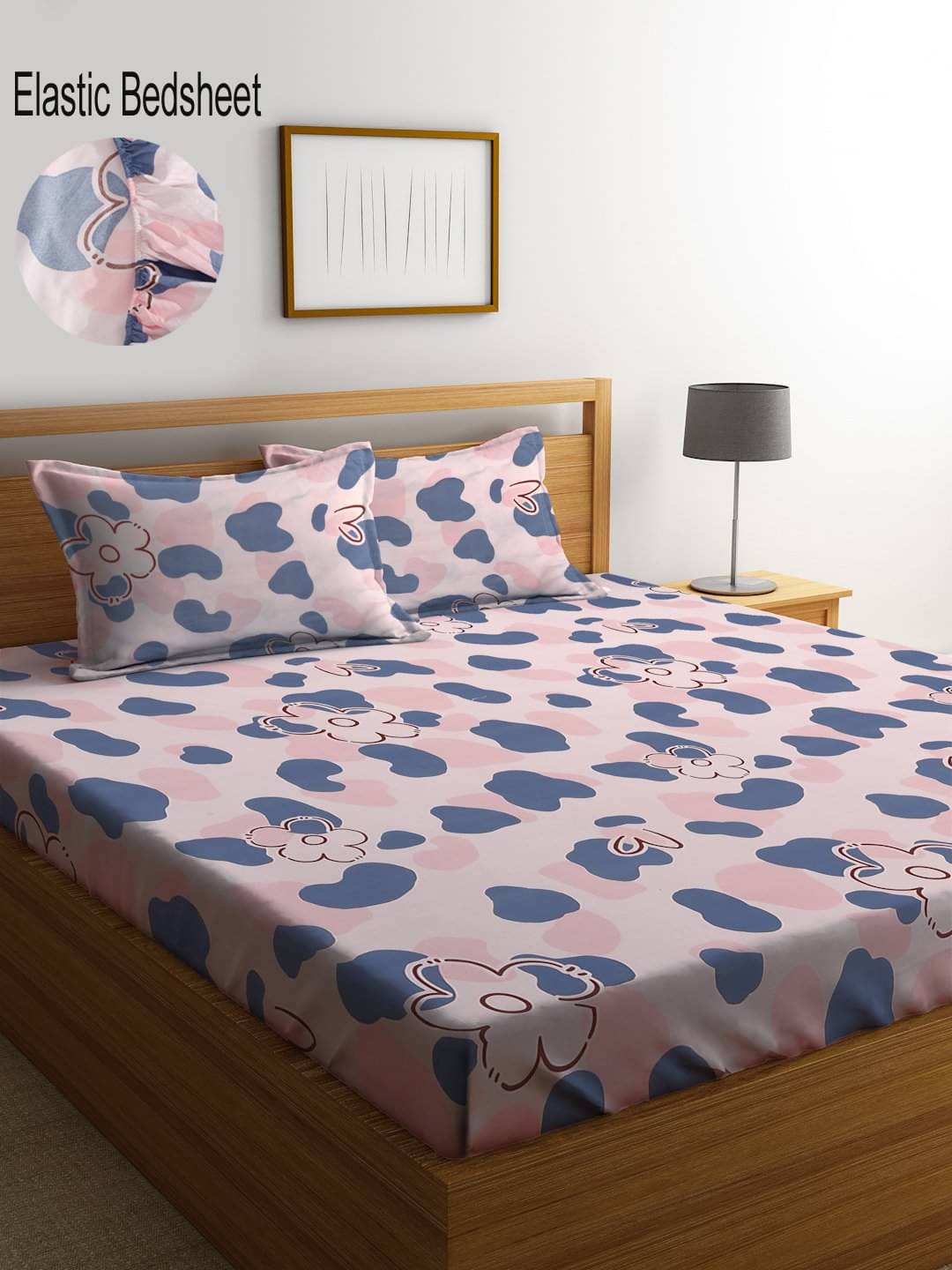 Klotthe Poly Cotton 1 Double King Bedsheet with 2 Pillow Covers ( Multicolor ) Klotthe Poly Cotton 1 Double King Bedsheet with 2 Pillow Covers ( Multicolor )