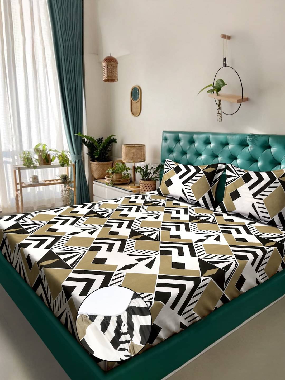 Klotthe Poly Cotton 1 Double King Bedsheet with 2 Pillow Covers ( Multicolor ) Klotthe Poly Cotton 1 Double King Bedsheet with 2 Pillow Covers ( Multicolor )