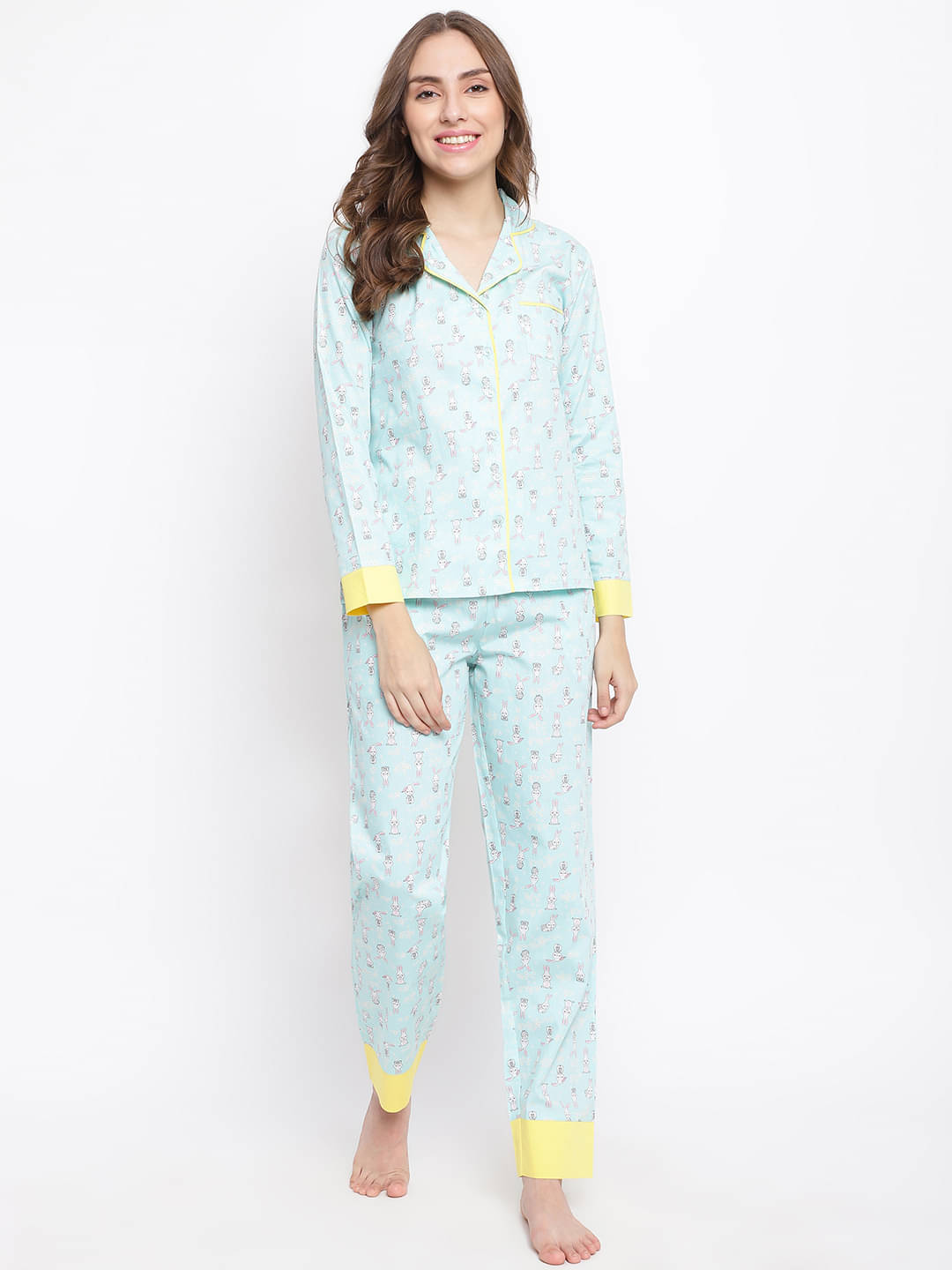     			La Intimo Multi Color Cotton Women's Nightwear Nightsuit Sets ( Pack of 2 )