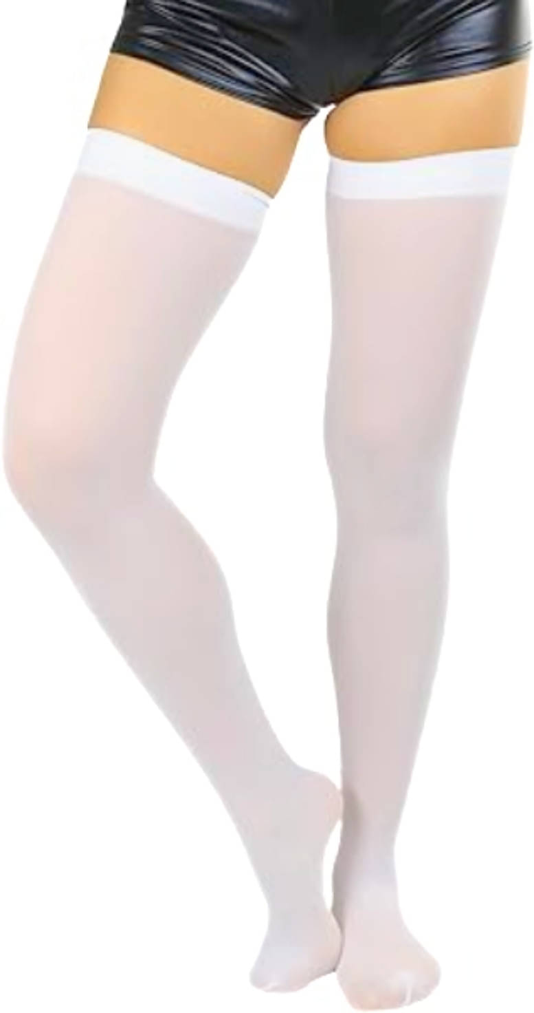     			Neska Moda Pack of 1 Women's Nylon Full length Stockings ( White )