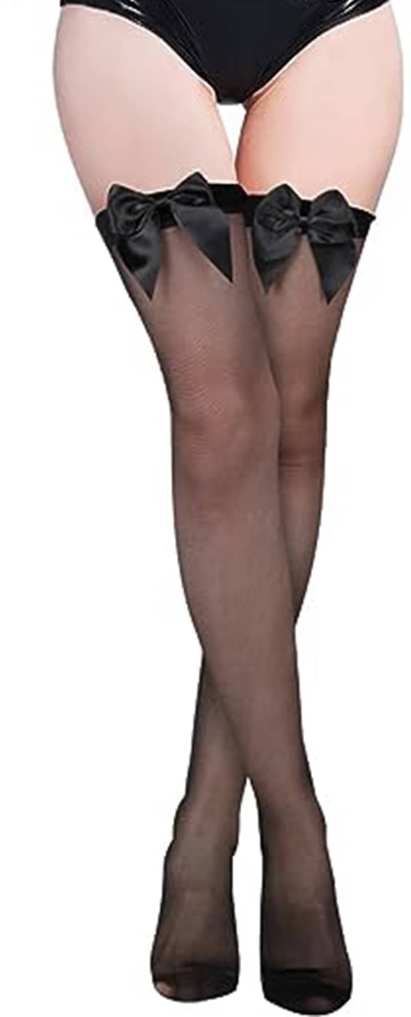     			Neska Moda Pack of 1 Women's Nylon Full length Stockings ( Black )
