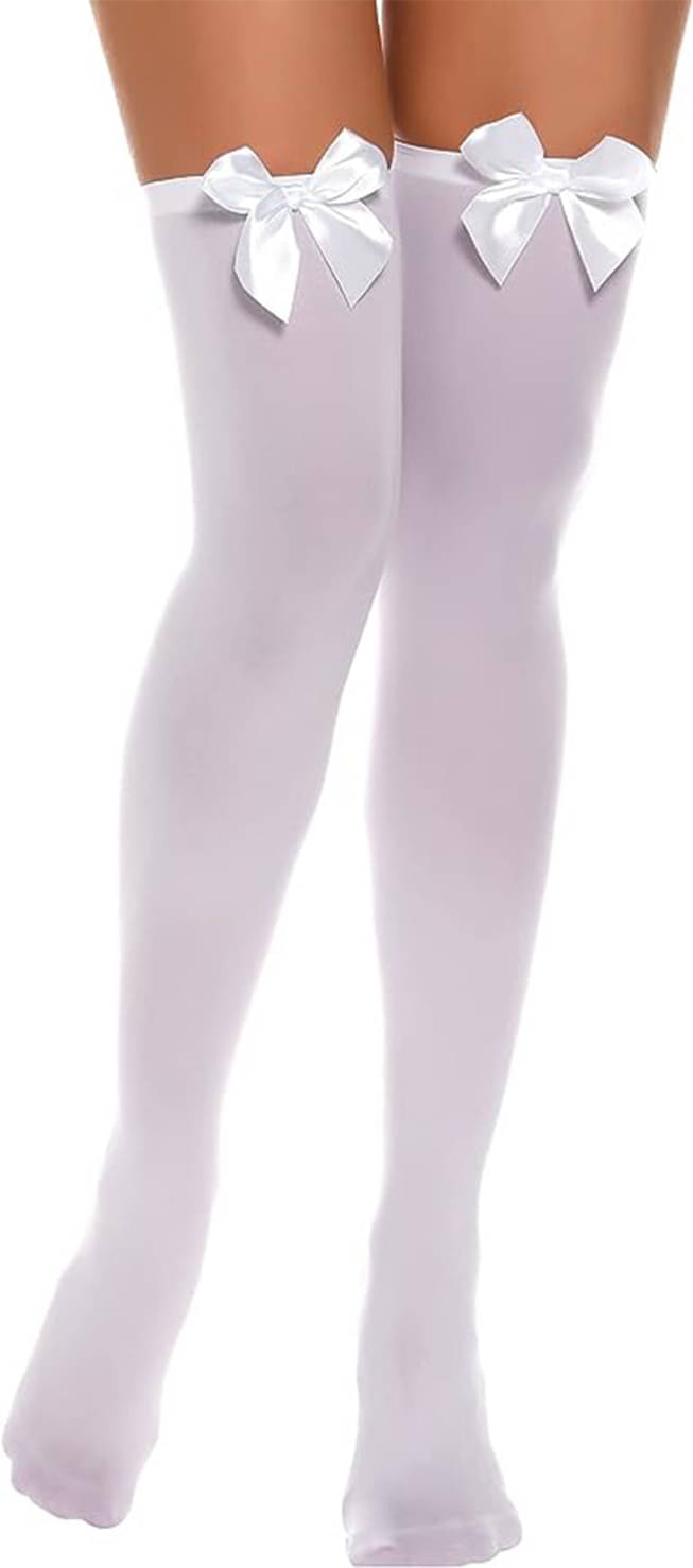     			Neska Moda Pack of 1 Women's Nylon Full length Stockings ( White )
