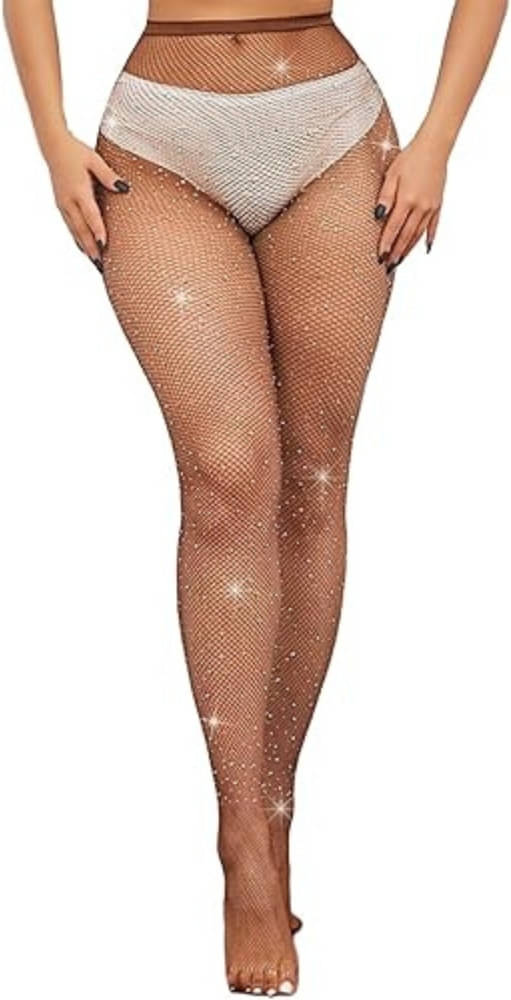     			Neska Moda Pack of 1 Women's Nylon Full length Stockings ( Coffee )
