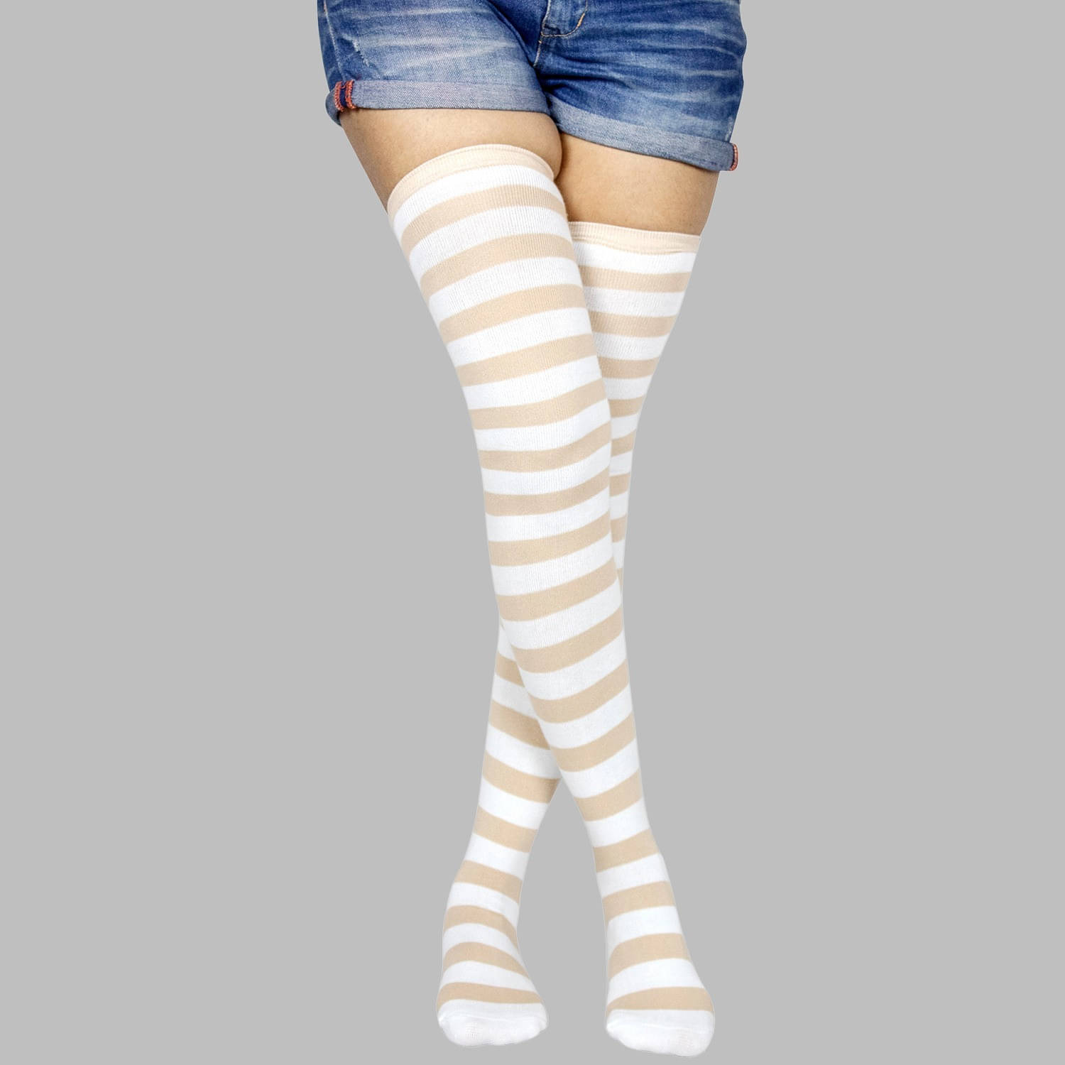 Neska Moda Pack of 1 Women's Cotton Full length Stockings ( Beige )     			Neska Moda Pack of 1 Women's Cotton Full length Stockings ( Beige )