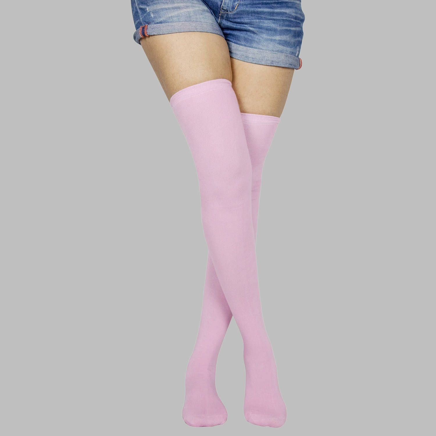     			Neska Moda Pack of 1 Women's Cotton Full length Stockings ( Pink )