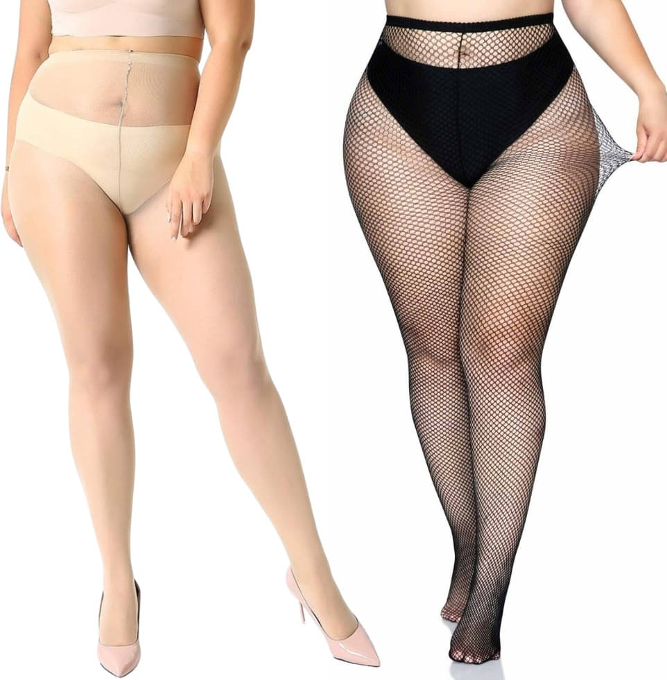     			Neska Moda Pack of 2 Women's Nylon Full length Stockings ( Multicolor )