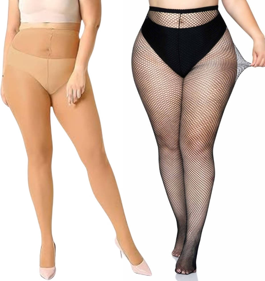     			Neska Moda Pack of 2 Women's Nylon Full length Stockings ( Multicolor )
