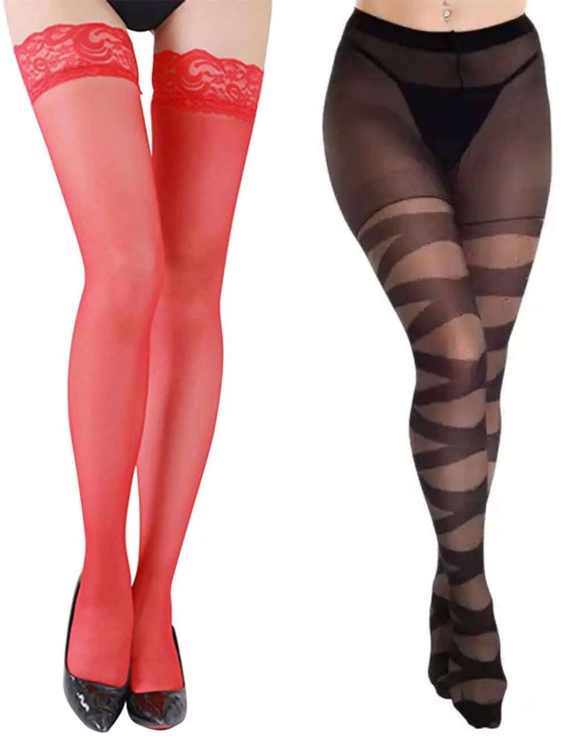     			Neska Moda Pack of 2 Women's Nylon Full length Stockings ( Multicolor )