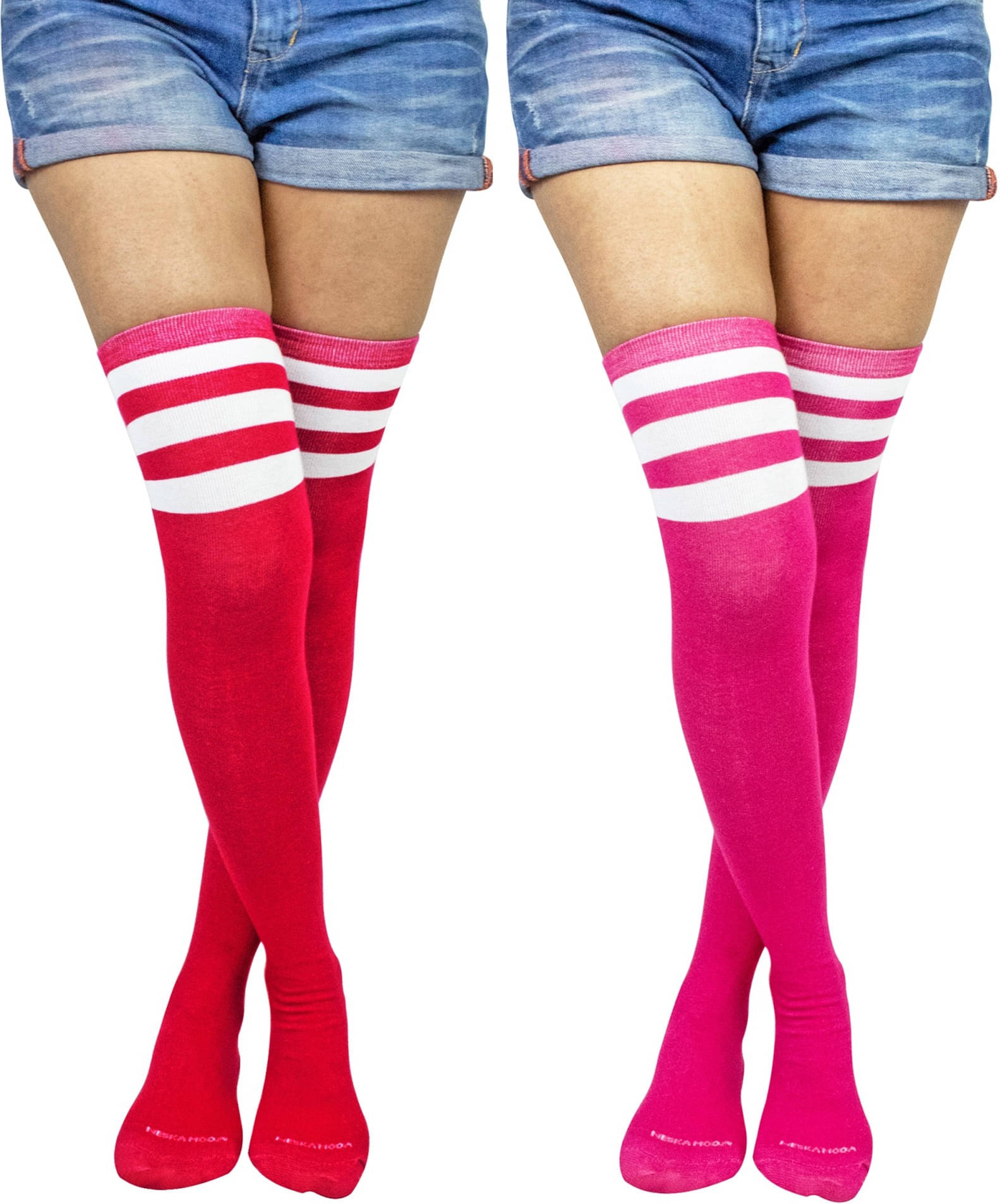 Neska Moda Pack of 2 Women's Cotton Full length Stockings ( Multicolor )     			Neska Moda Pack of 2 Women's Cotton Full length Stockings ( Multicolor )