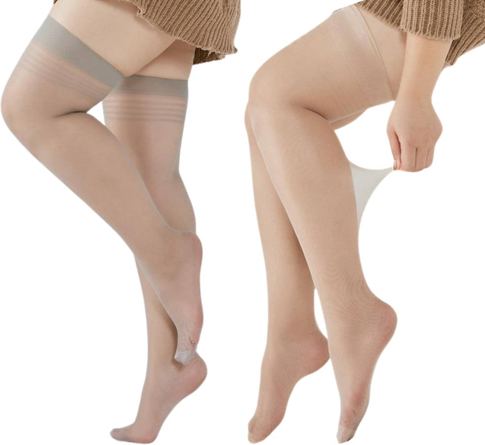     			Neska Moda Pack of 2 Women's Nylon Full length Stockings ( Multicolor )