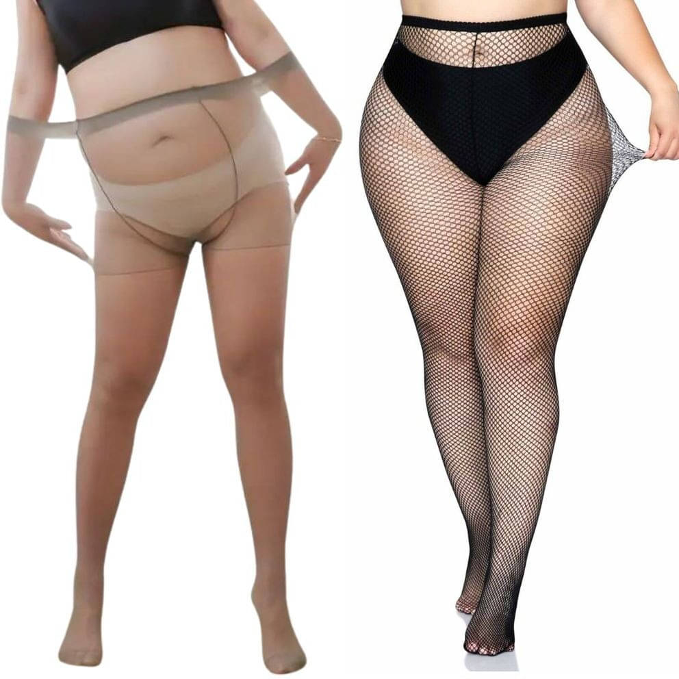     			Neska Moda Pack of 2 Women's Nylon Full length Stockings ( Multicolor )