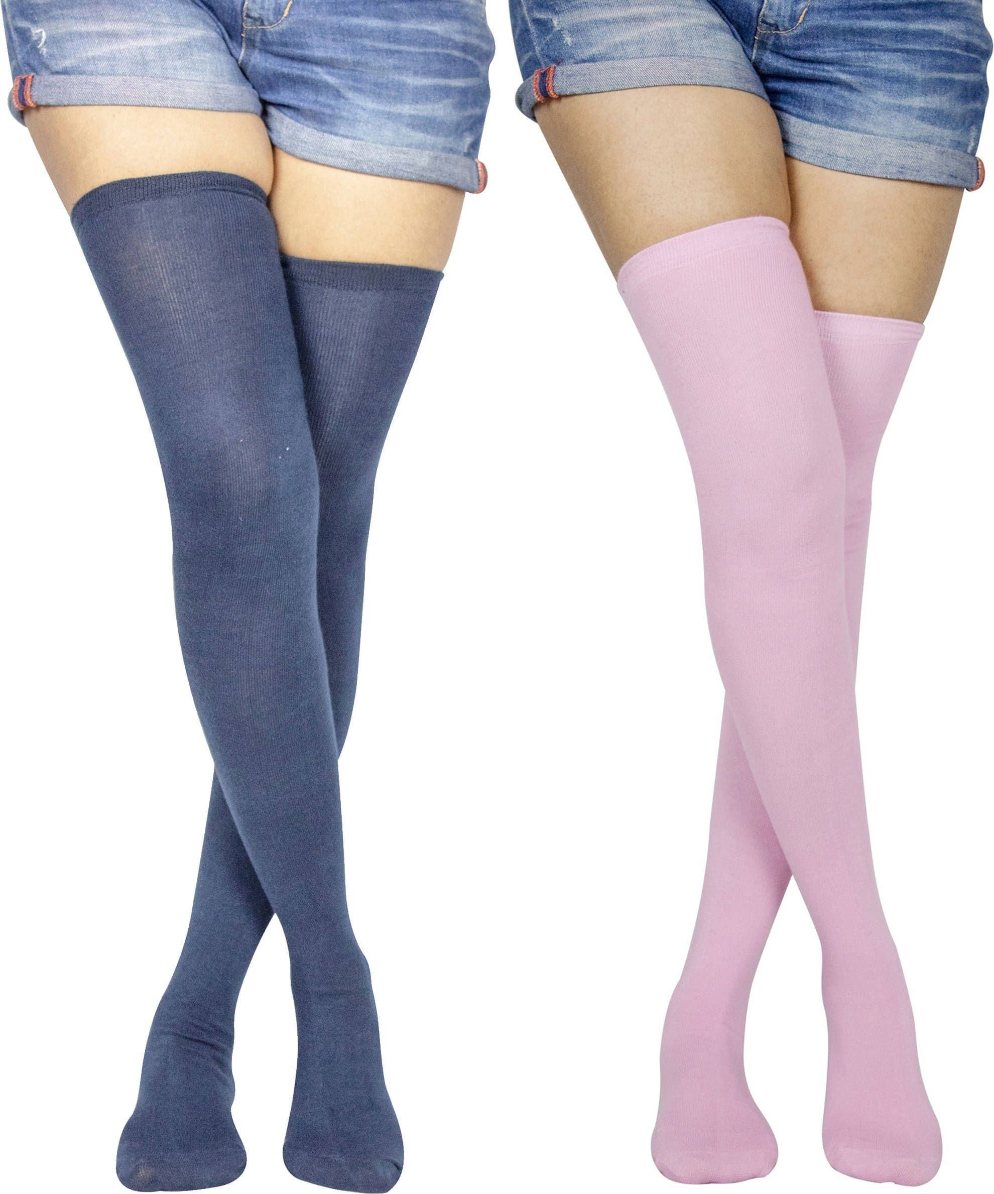     			Neska Moda Pack of 2 Women's Cotton Full length Stockings ( Multicolor )