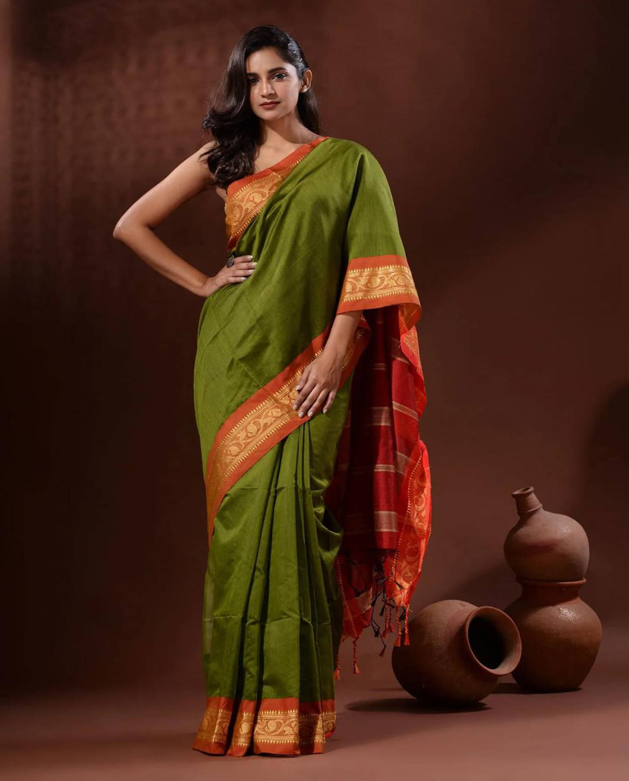 PIYARI FASHION Cotton Blend Woven Narayanpet Saree With Unstitched Blouse Piece ( Sea Green )     			PIYARI FASHION Cotton Blend Woven Narayanpet Saree With Unstitched Blouse Piece ( Sea Green )