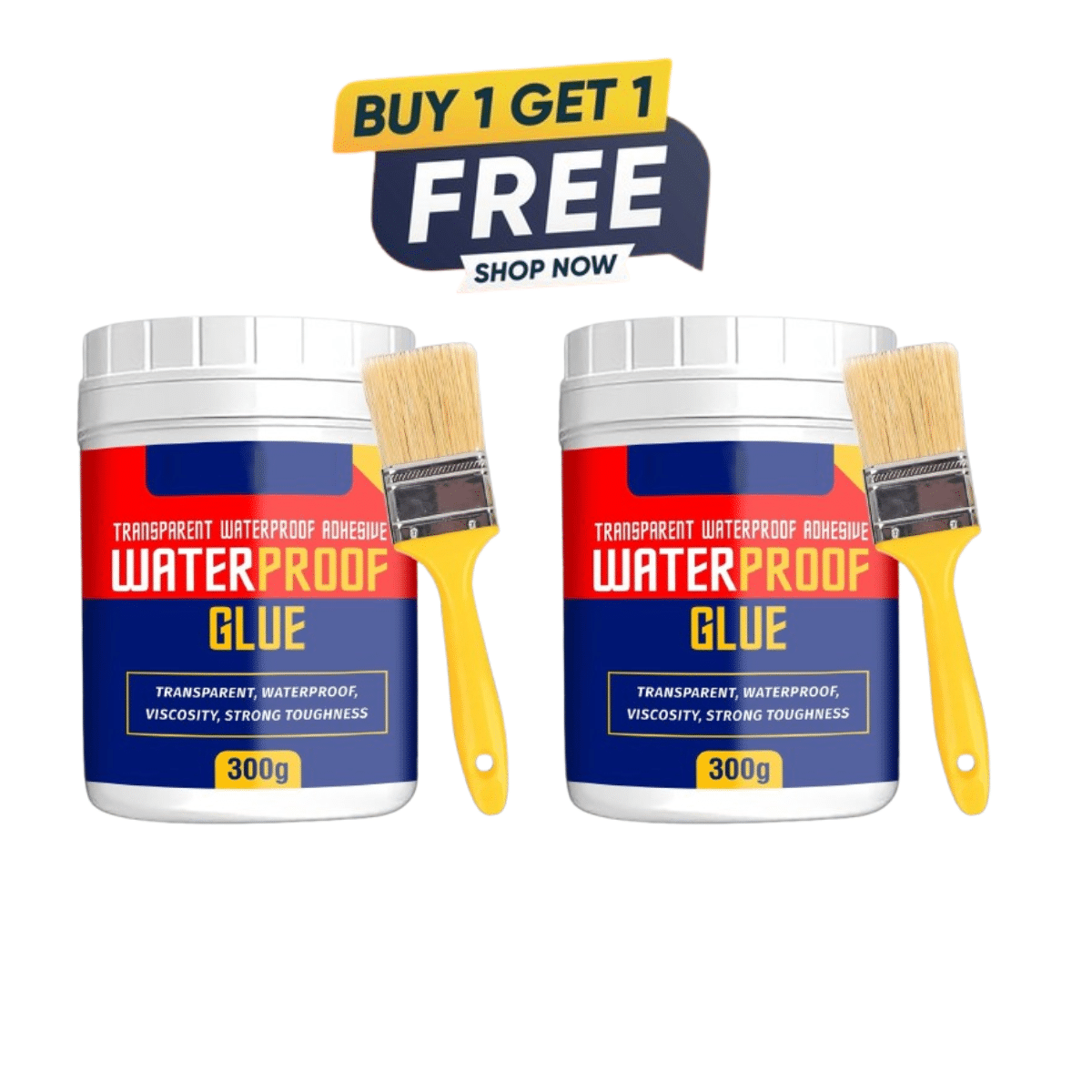     			(Pack 2) Crack Seal Glue 300gm with Brush, Transparent Waterproof Glue, Leakage proof glue, Leakage Glue, wall leakage glue, waterproof adhesives GLUE, Water leakage glue