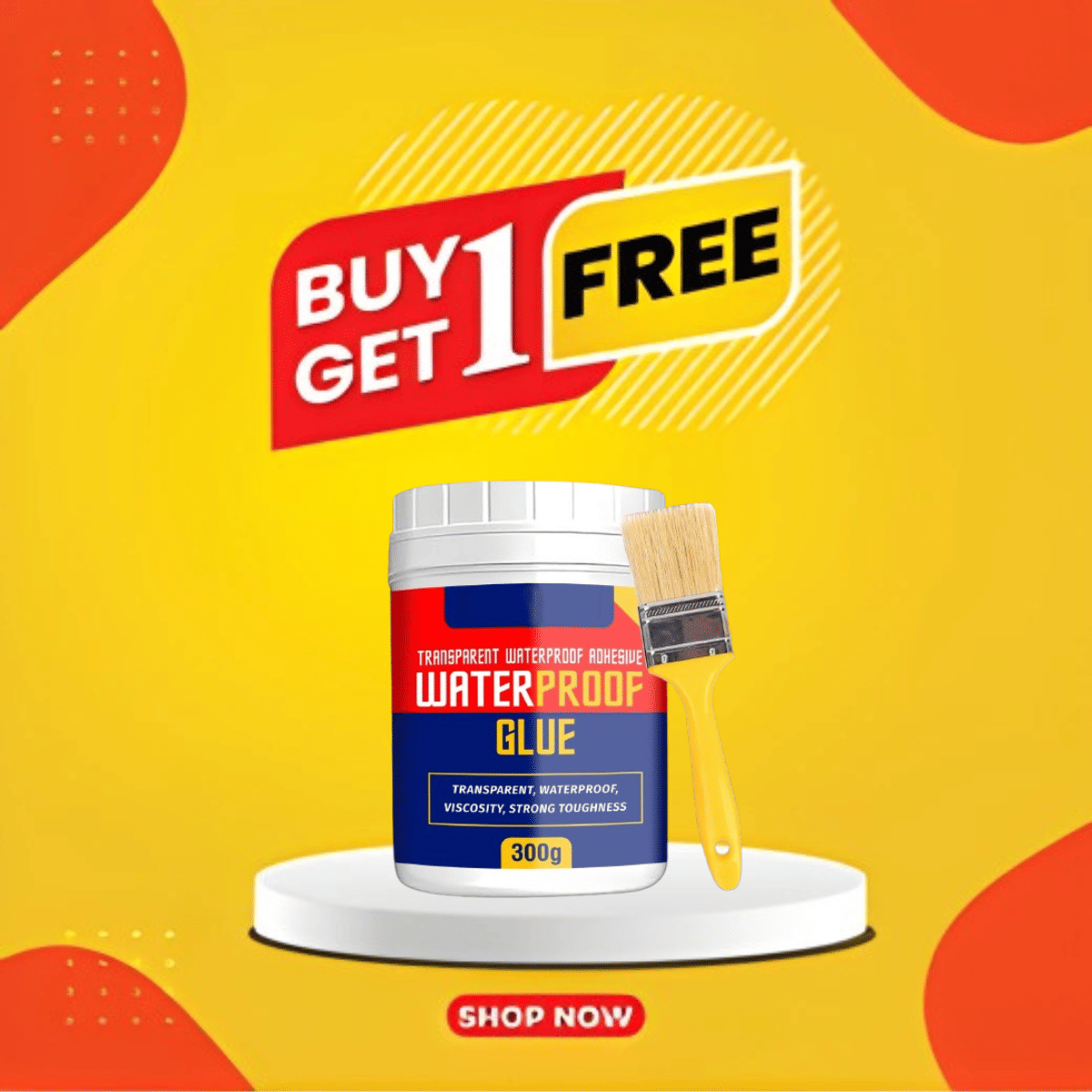 (Pack 2) Crack Seal Glue 300gm with Brush, Transparent Waterproof Glue, Leakage proof glue, Leakage Glue, wall leakage glue, waterproof adhesives GLUE, Water leakage glue     			(Pack 2) Crack Seal Glue 300gm with Brush, Transparent Waterproof Glue, Leakage proof glue, Leakage Glue, wall leakage glue, waterproof adhesives GLUE, Water leakage glue