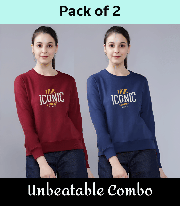     			Reya Cotton Blend Women's Non Hooded Sweatshirt ( Multicolor 2 )