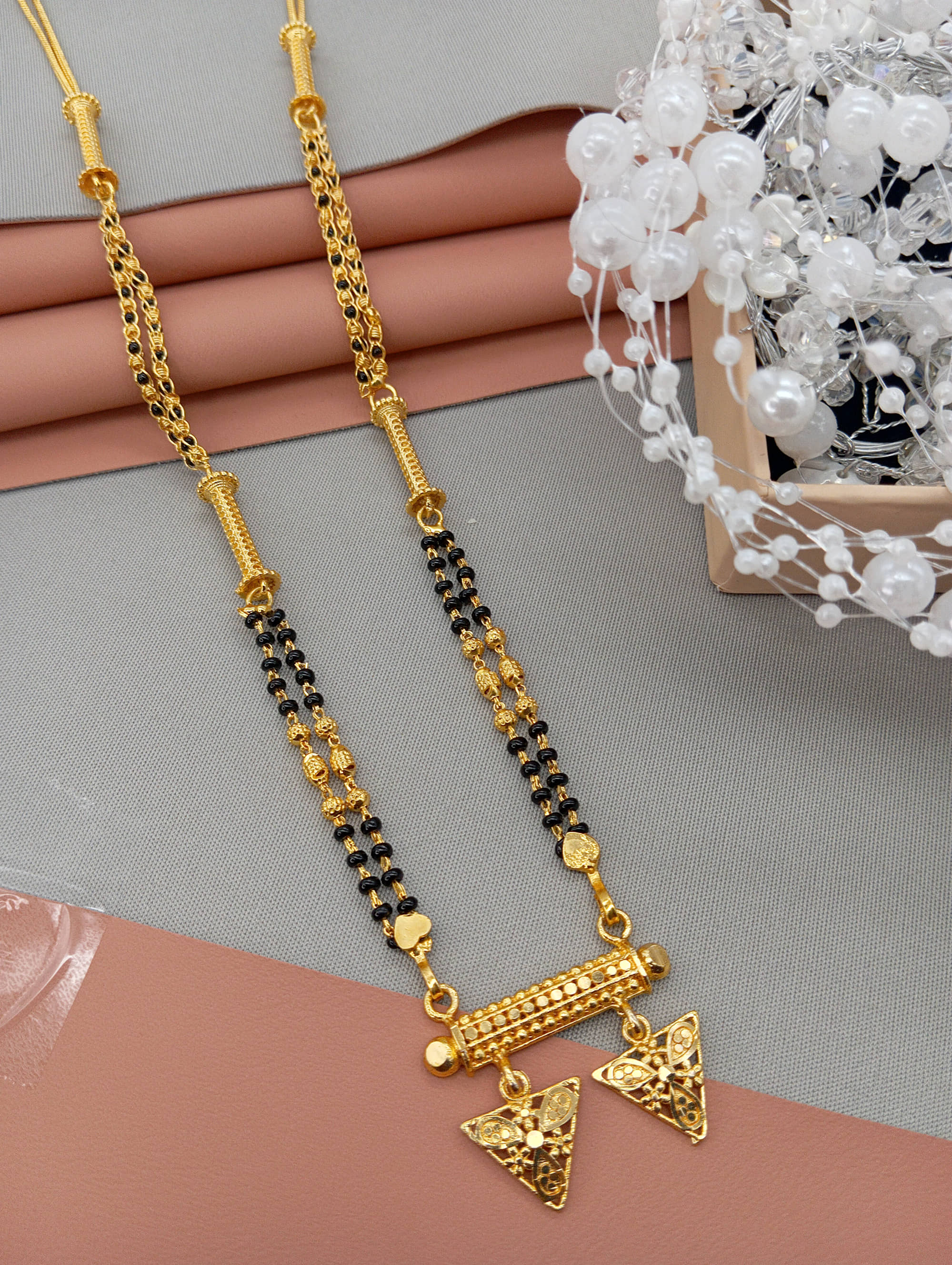 SHANKHRAJ MA LL Golden Mangalsutra ( Pack of 1 )