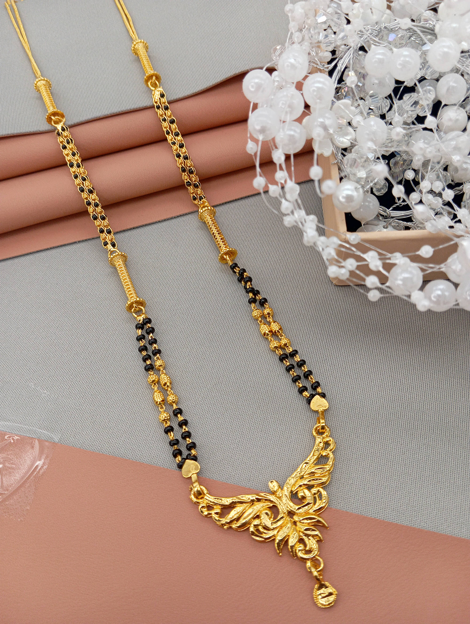 SHANKHRAJ MA LL Golden Mangalsutra ( Pack of 1 )