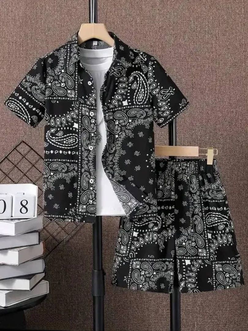 SSM enterprise Pack of 1 Boys Cotton Blend Shirt & Shorts Set ( Black ) SSM enterprise Pack of 1 Boys Cotton Blend Shirt & Shorts Set ( Black )