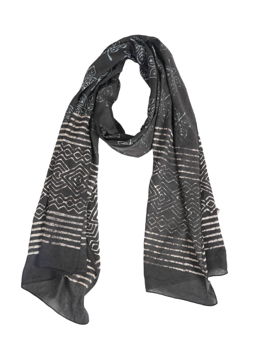 STYLE SHOES BLACK Cotton Women's Stole ( Pack of 1 )     			STYLE SHOES BLACK Cotton Women's Stole ( Pack of 1 )