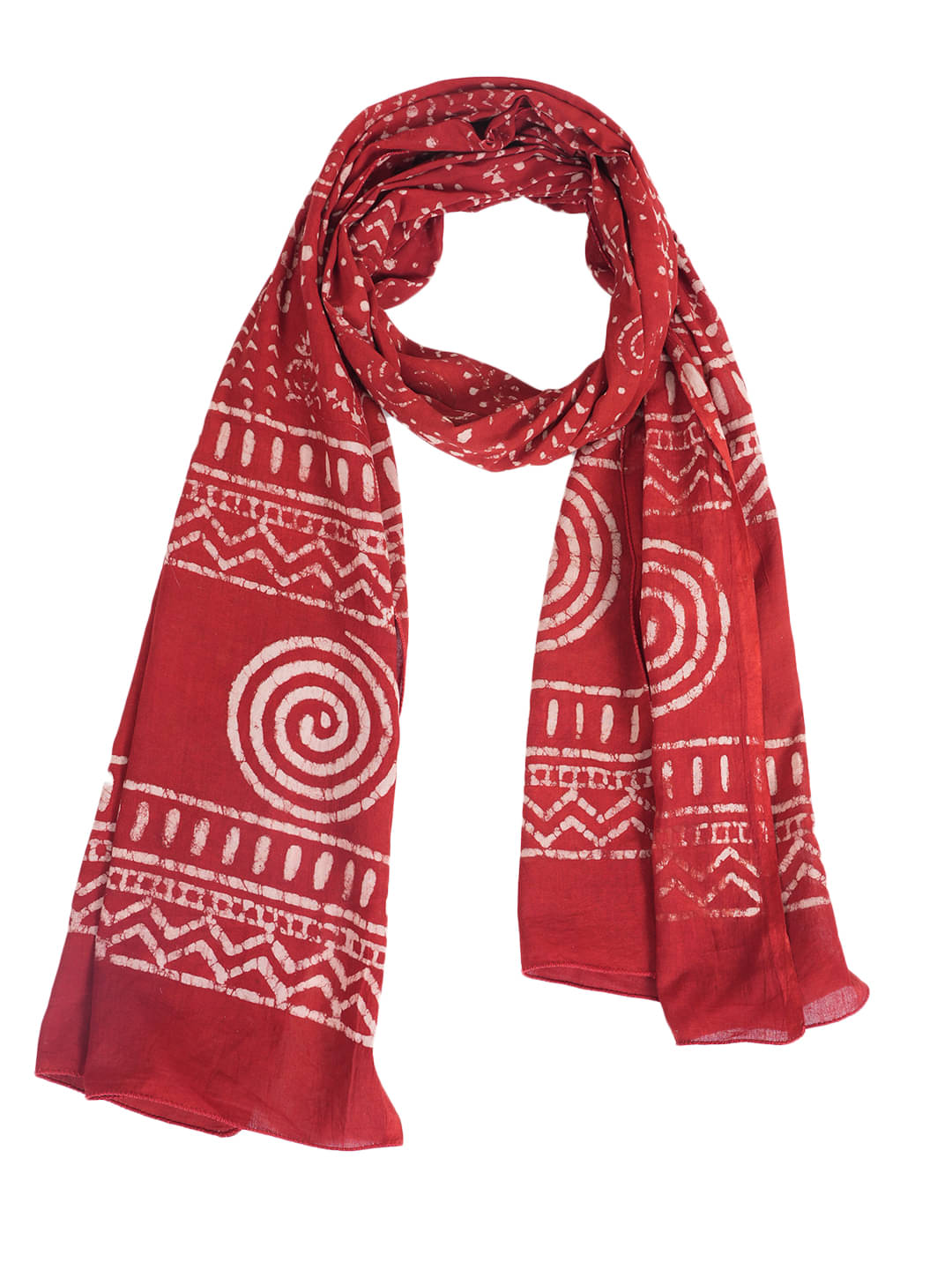 STYLE SHOES RED Cotton Women's Stole ( Pack of 1 )     			STYLE SHOES RED Cotton Women's Stole ( Pack of 1 )