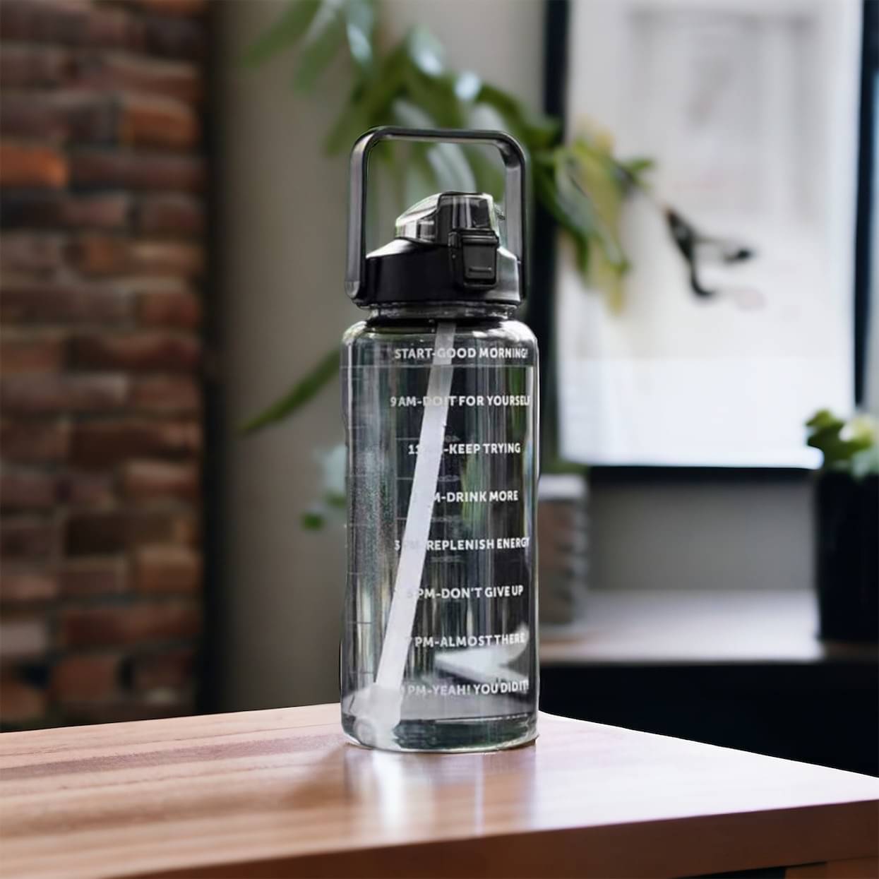 Stysol Sipper Water Bottel Black Plastic Sipper Water Bottle 2000 mL ( Set of 1 ) Stysol Sipper Water Bottel Black Plastic Sipper Water Bottle 2000 mL ( Set of 1 )
