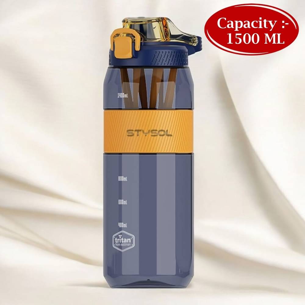 Stysol Sipper Water Bottel Blue Plastic Sipper Water Bottle 1500 mL ( Set of 1 ) Stysol Sipper Water Bottel Blue Plastic Sipper Water Bottle 1500 mL ( Set of 1 )