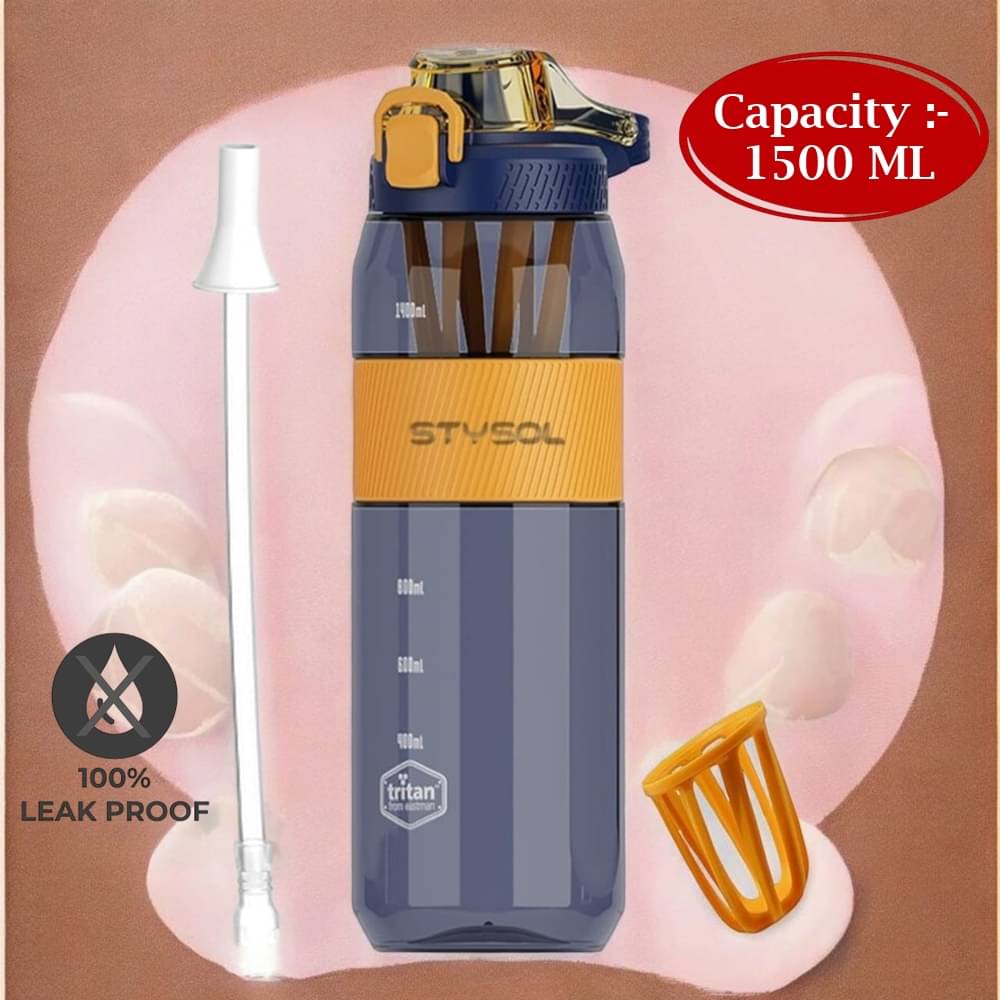 Stysol Sipper Water Bottel Blue Plastic Sipper Water Bottle 1500 mL ( Set of 1 ) Stysol Sipper Water Bottel Blue Plastic Sipper Water Bottle 1500 mL ( Set of 1 )