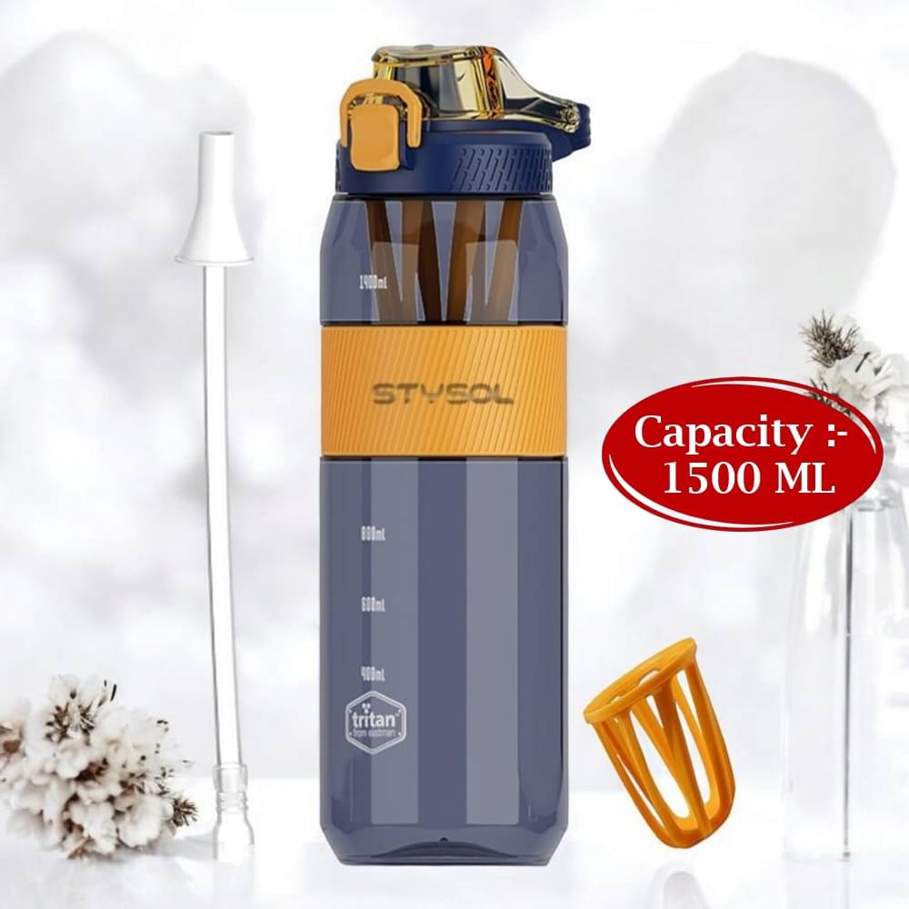 Stysol Sipper Water Bottel Blue Plastic Sipper Water Bottle 1500 mL ( Set of 1 ) Stysol Sipper Water Bottel Blue Plastic Sipper Water Bottle 1500 mL ( Set of 1 )