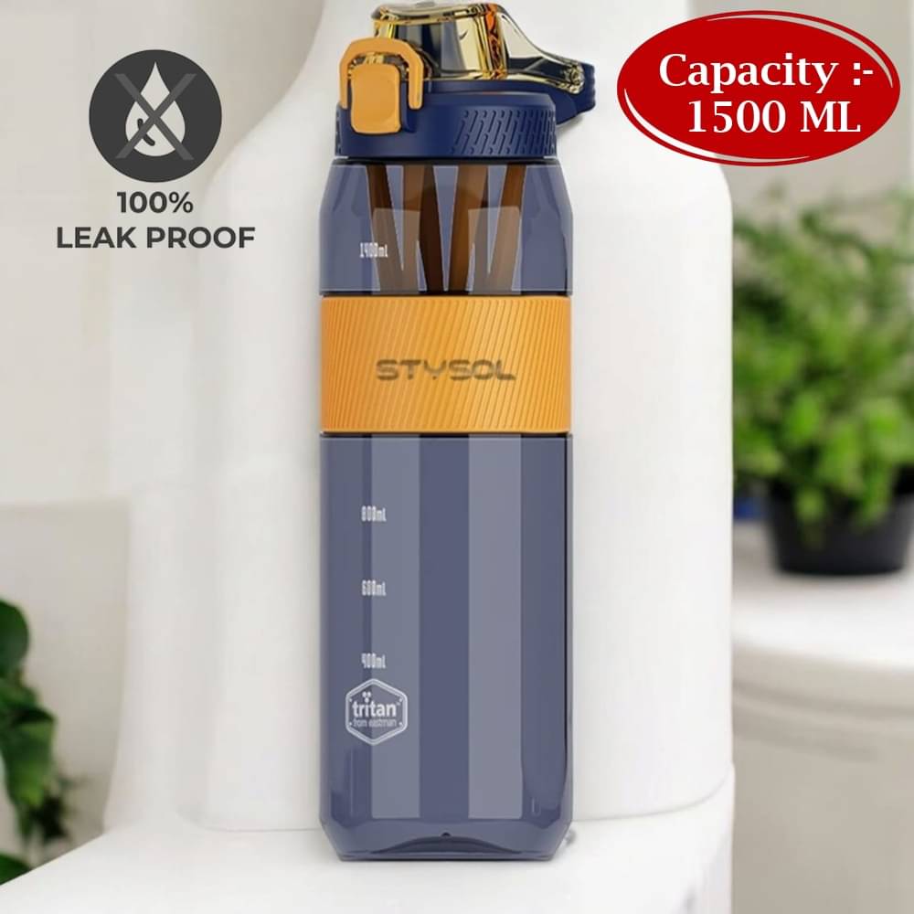 Stysol Sipper Water Bottel Blue Plastic Sipper Water Bottle 1500 mL ( Set of 1 ) Stysol Sipper Water Bottel Blue Plastic Sipper Water Bottle 1500 mL ( Set of 1 )