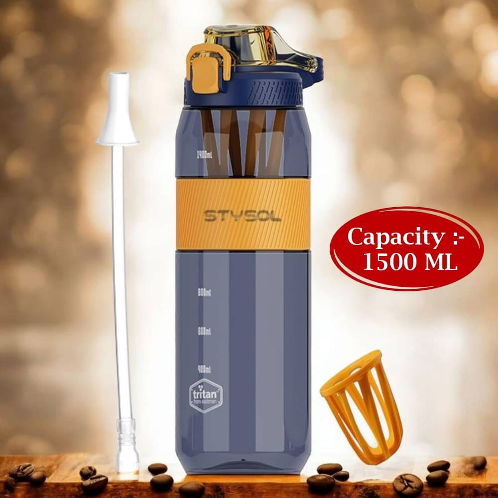 Stysol Sipper Water Bottel Blue Plastic Sipper Water Bottle 1500 mL ( Set of 1 ) Stysol Sipper Water Bottel Blue Plastic Sipper Water Bottle 1500 mL ( Set of 1 )