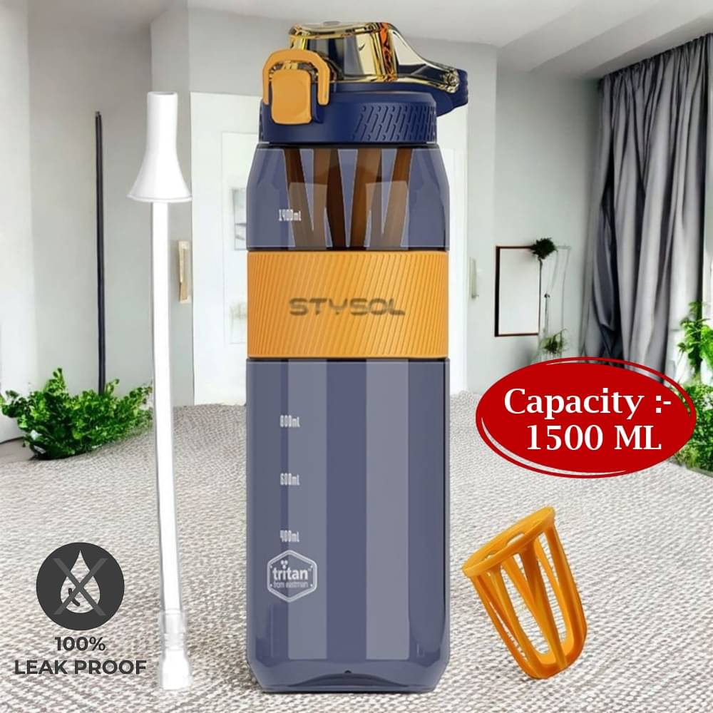 Stysol Sipper Water Bottel Blue Plastic Sipper Water Bottle 1500 mL ( Set of 1 ) Stysol Sipper Water Bottel Blue Plastic Sipper Water Bottle 1500 mL ( Set of 1 )