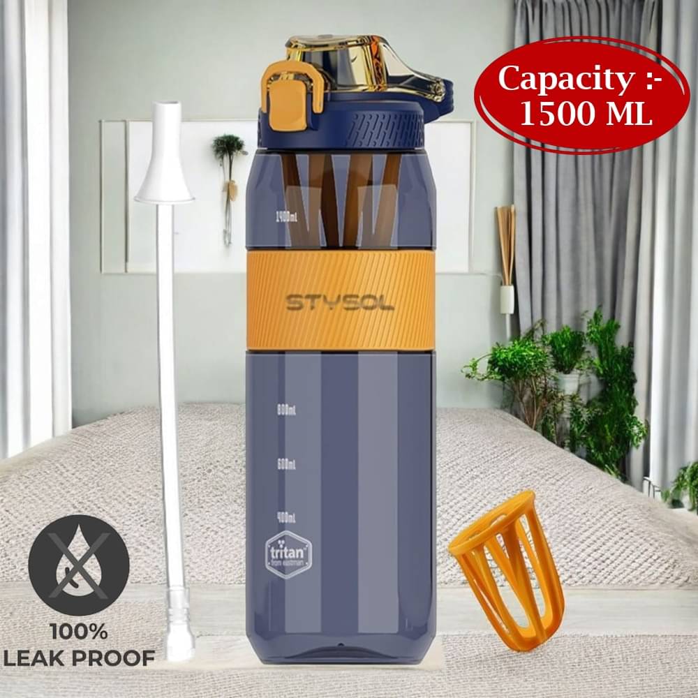 Stysol Sipper Water Bottel Blue Plastic Sipper Water Bottle 1500 mL ( Set of 1 ) Stysol Sipper Water Bottel Blue Plastic Sipper Water Bottle 1500 mL ( Set of 1 )