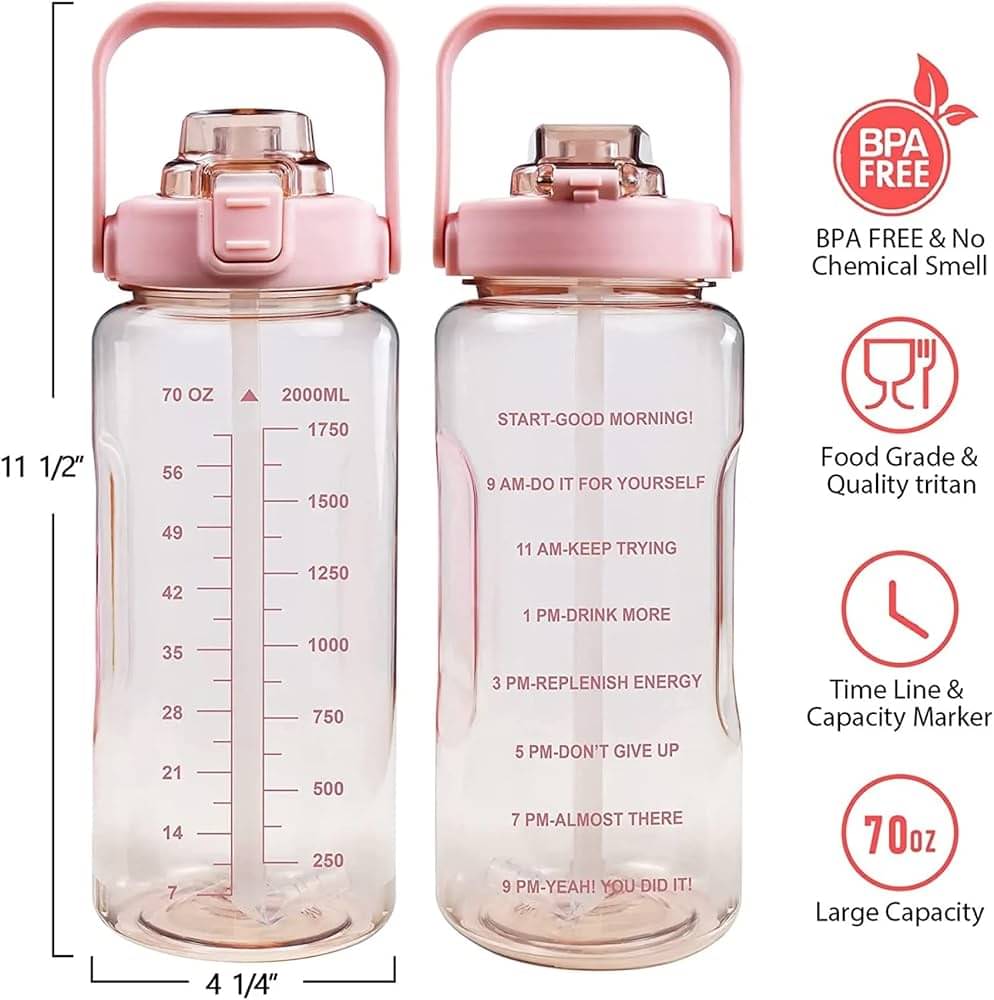     			Stysol Sipper Water Bottel Pink Plastic Sipper Water Bottle 2000 mL ( Set of 1 )