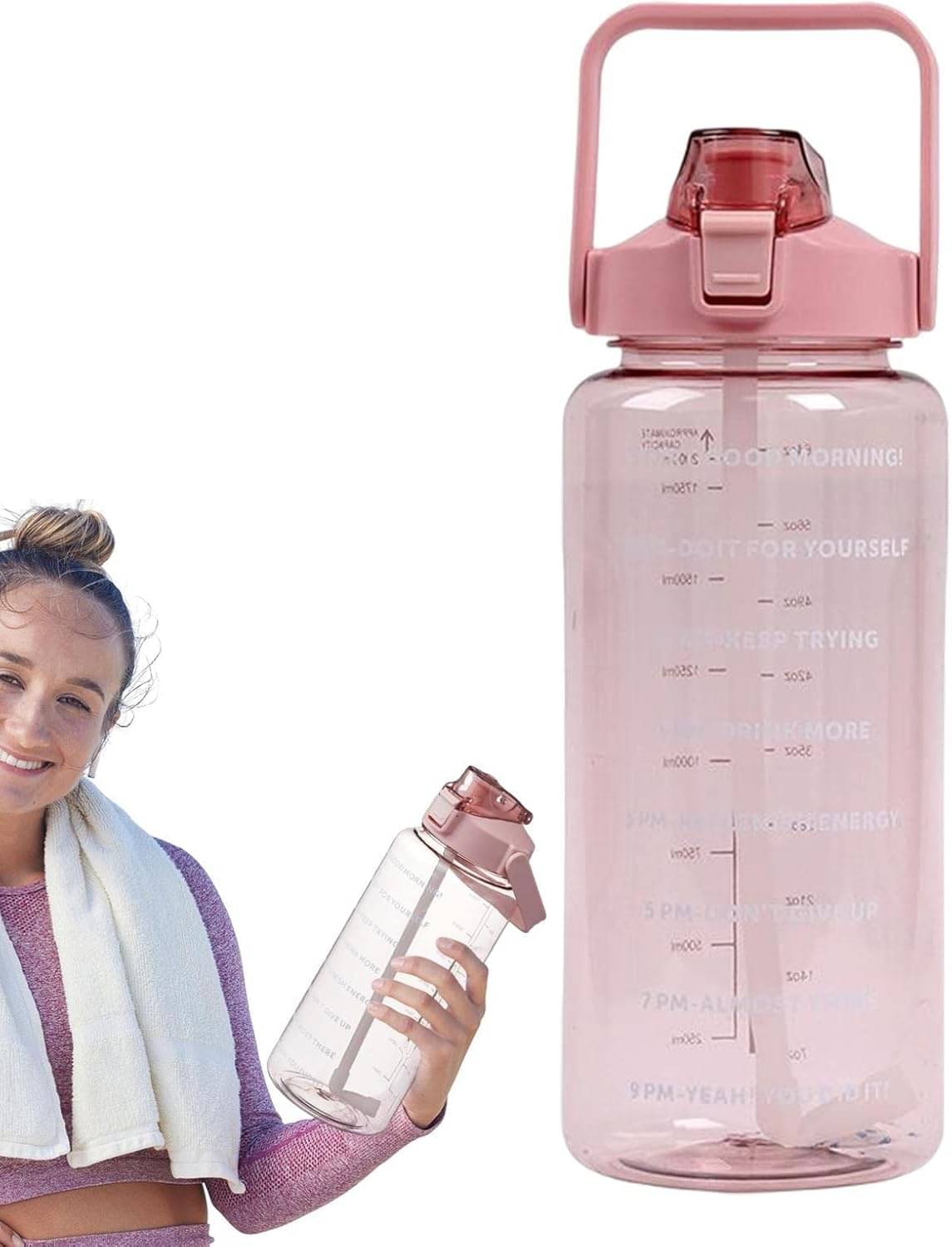 Stysol Sipper Water Bottel Pink Plastic Sipper Water Bottle 2000 mL ( Set of 1 ) Stysol Sipper Water Bottel Pink Plastic Sipper Water Bottle 2000 mL ( Set of 1 )