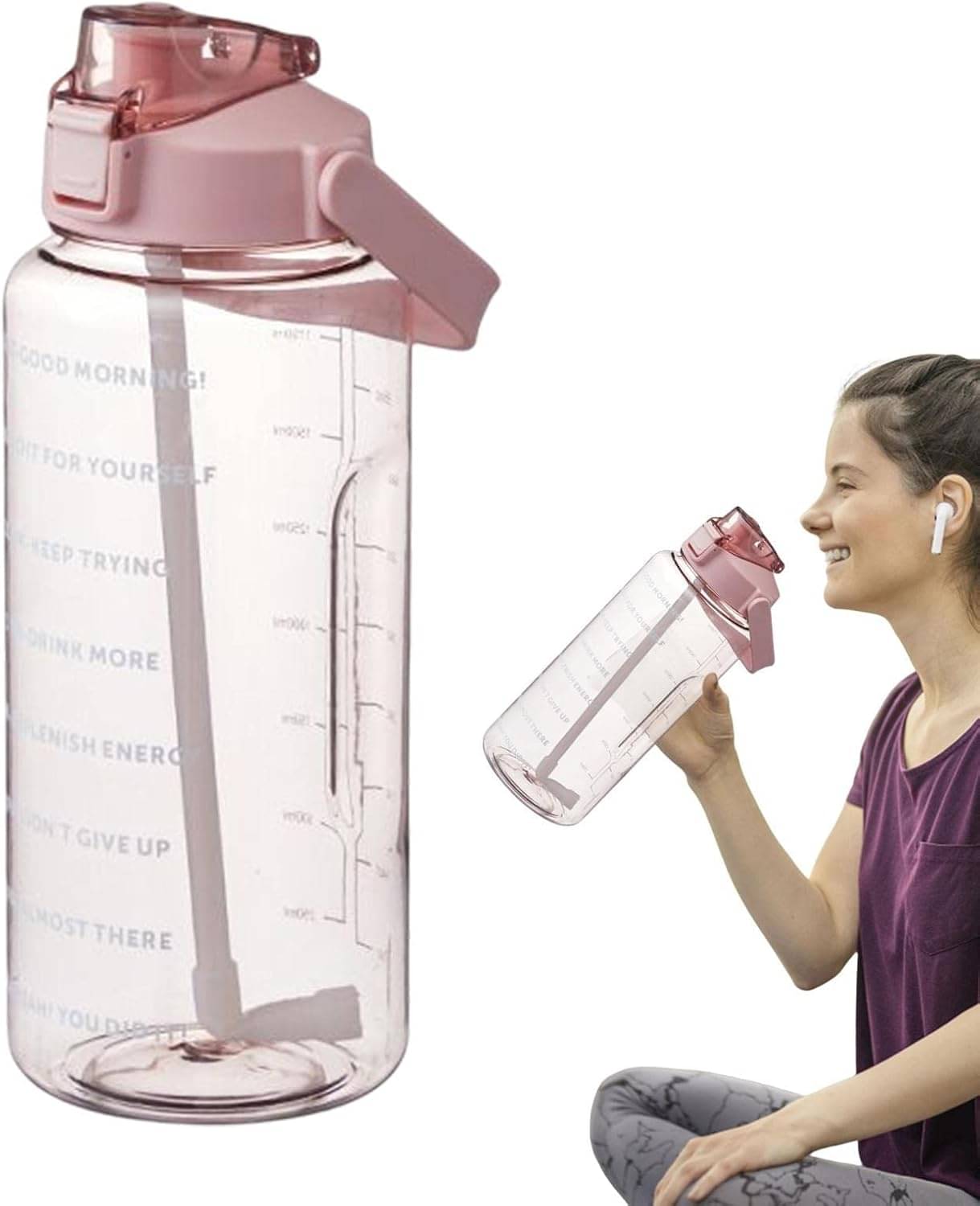     			Stysol Sipper Water Bottel Pink Plastic Sipper Water Bottle 2000 mL ( Set of 1 )
