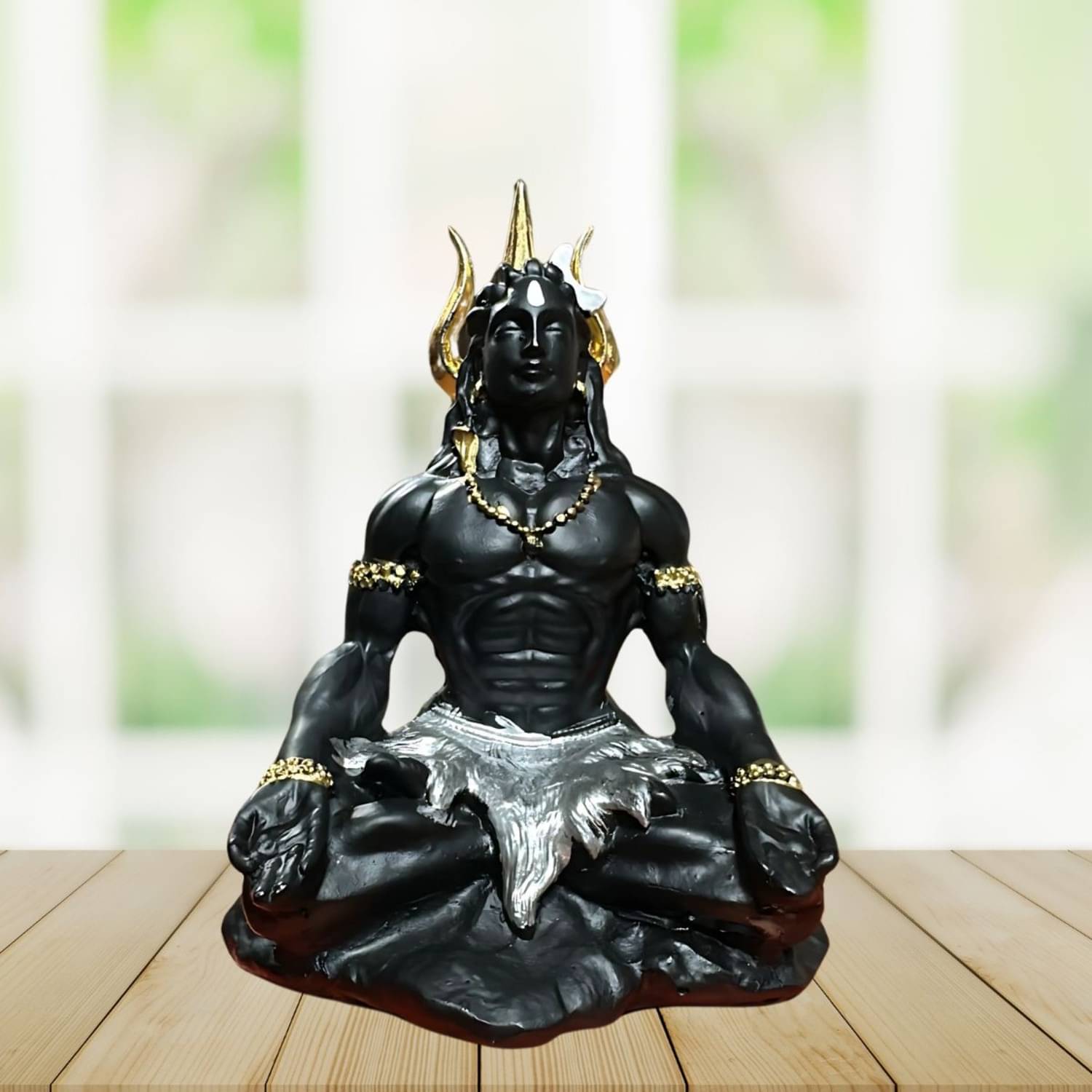     			Tiny Shiny Adiyogi Shiv Idol Statue Murti For Car Deshboard l Gift for Diwali Maha Shivratri Housewarming Birthday |  Mahadev Statue for Home Decor Pooja Room Office