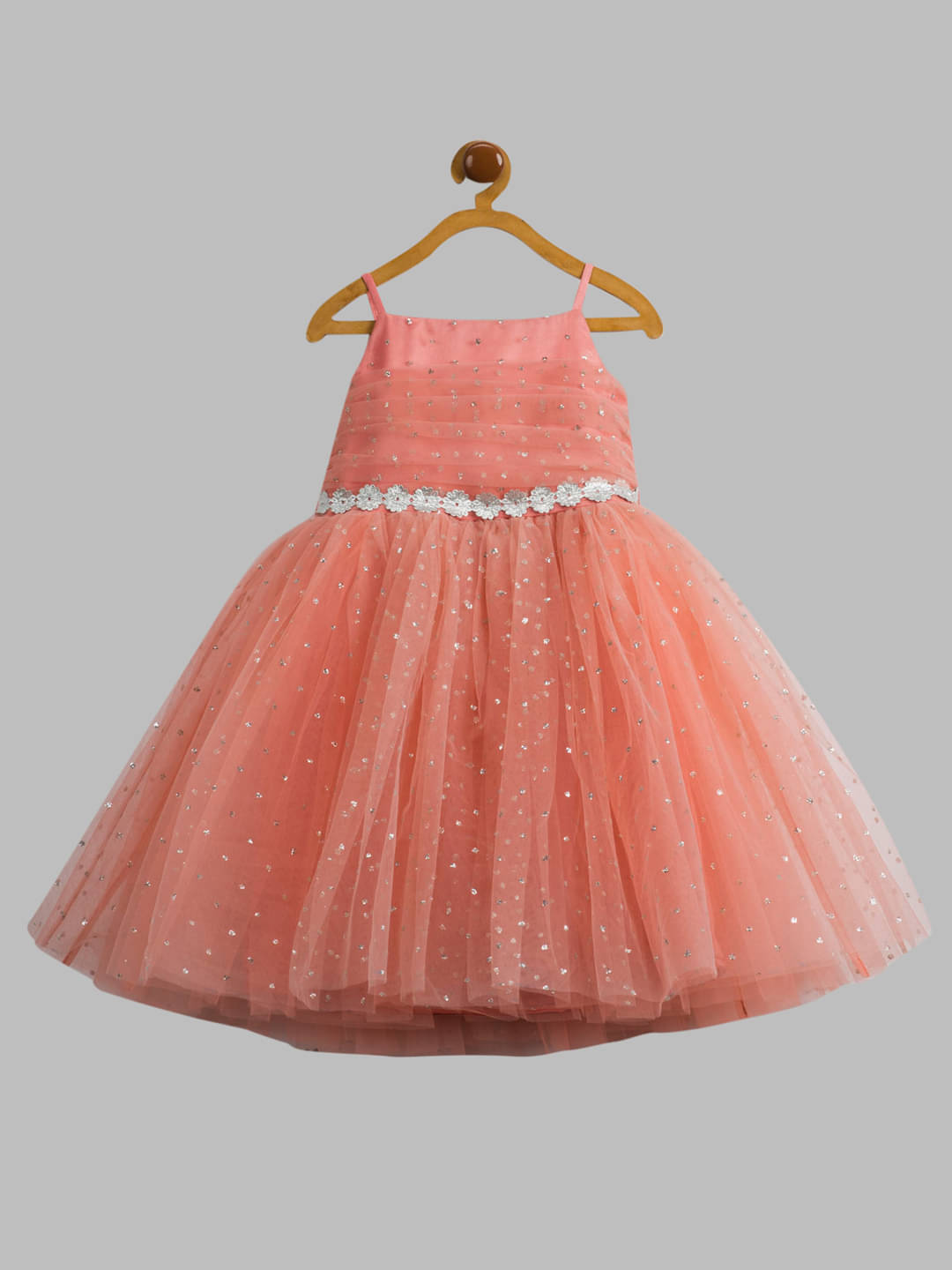     			Toy Balloon Kids Net Dress For Baby Girls ( Pack of 1 , Pink )