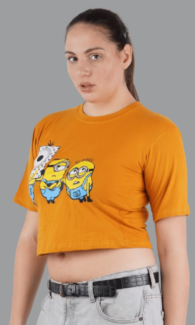     			Urboholic Women's Cotton Crop Top ( Mustard )