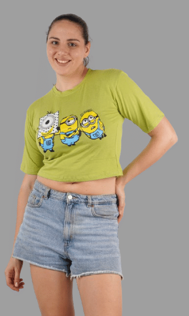     			Urboholic Women's Cotton Crop Top ( Green )