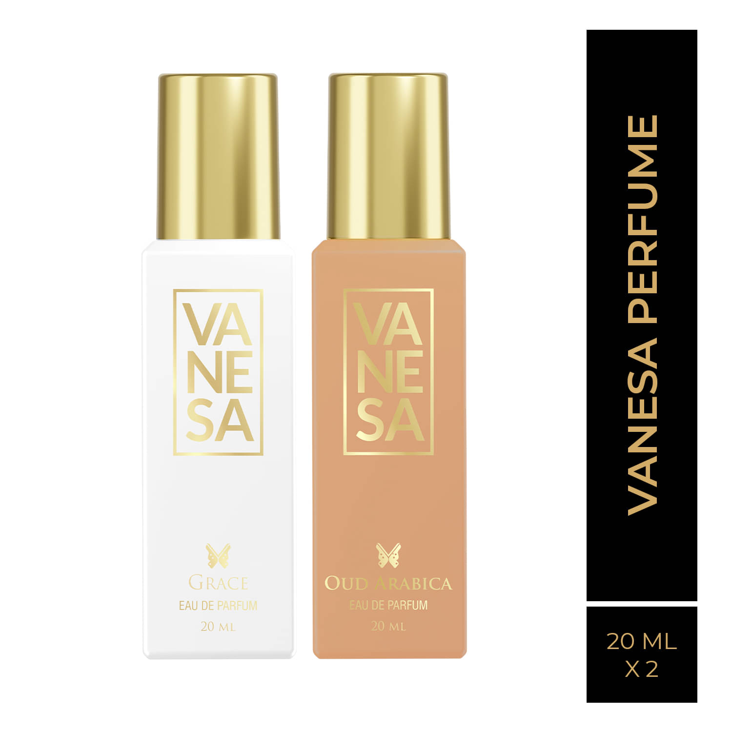 Vanesa Grace & Oud Arebica Perfume Long Lasting Eau de Parfum For Women 20 ml Each (Pack of 2)     			Vanesa Grace & Oud Arebica Perfume Long Lasting Eau de Parfum For Women 20 ml Each (Pack of 2)
