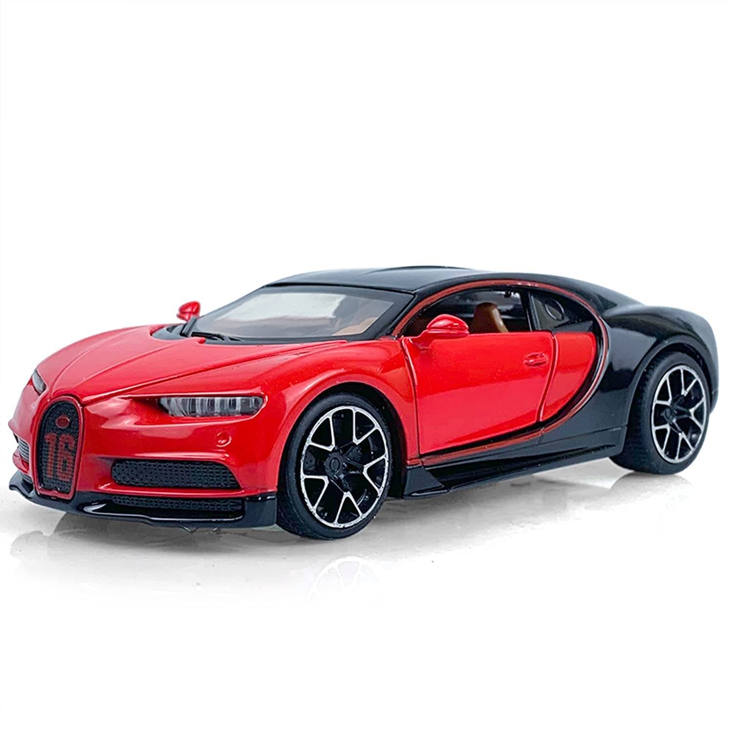 1:32 Scale Bugatti Chiron Die-Cast Metal Car with Sport car Openable Doors Light and Sound,Pull Back Function Indoor Outdoor Toy for Kids 【Colors as Per Stock】 1:32 Scale Bugatti Chiron Die-Cast Metal Car with Sport car Openable Doors Light and Sound,Pull Back Function Indoor Outdoor Toy for Kids 【Colors as Per Stock】