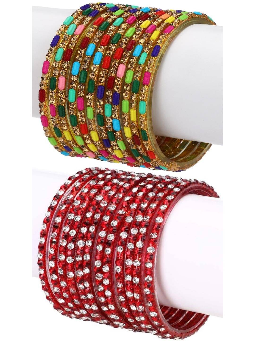 1 Time Multicolor Bangle Set ( Pack of 2 ) 1 Time Multicolor Bangle Set ( Pack of 2 )