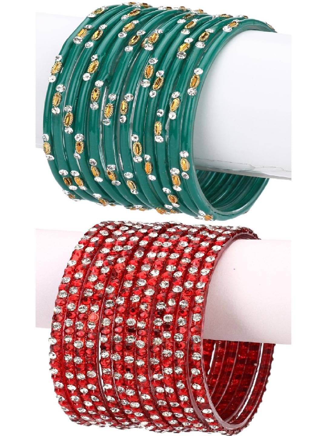 1 Time Multicolor Bangle Set ( Pack of 2 ) 1 Time Multicolor Bangle Set ( Pack of 2 )