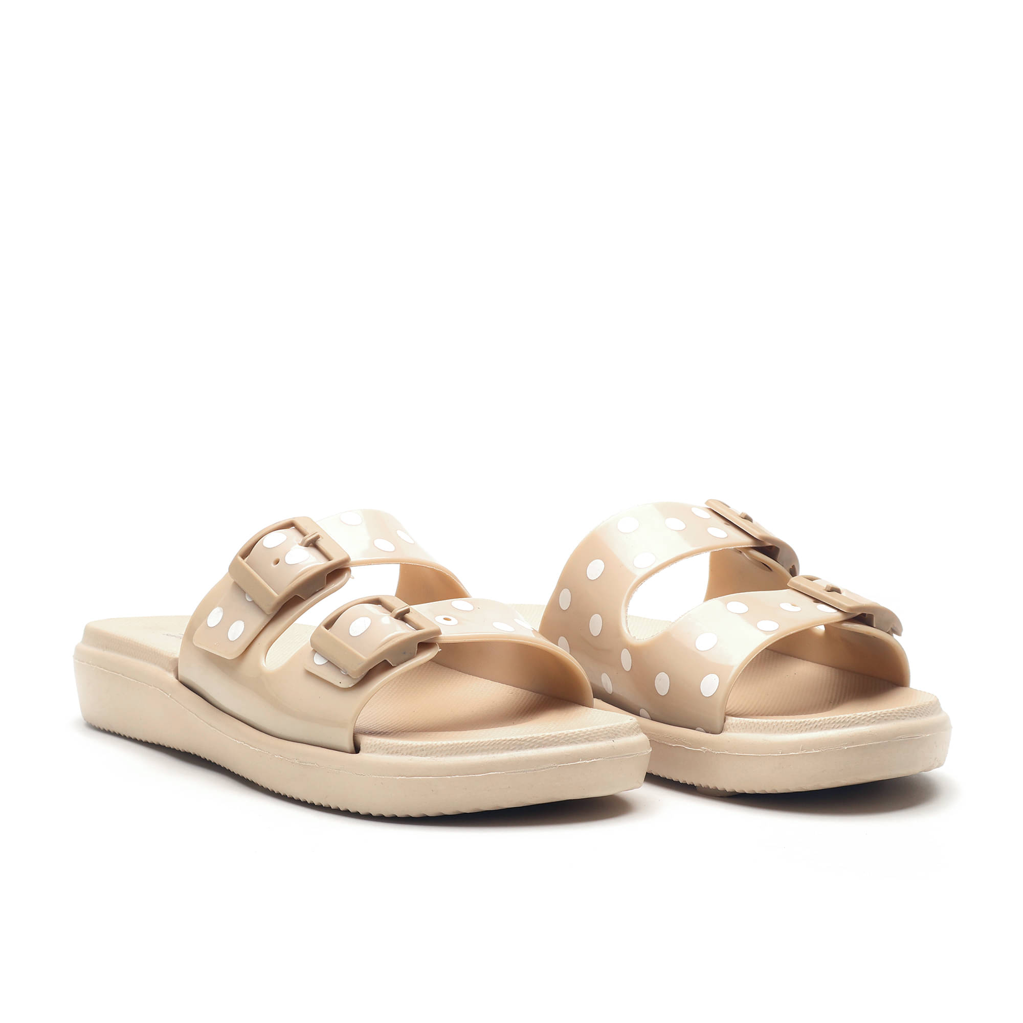     			ASIAN Beige Women's Slide Flip Flop