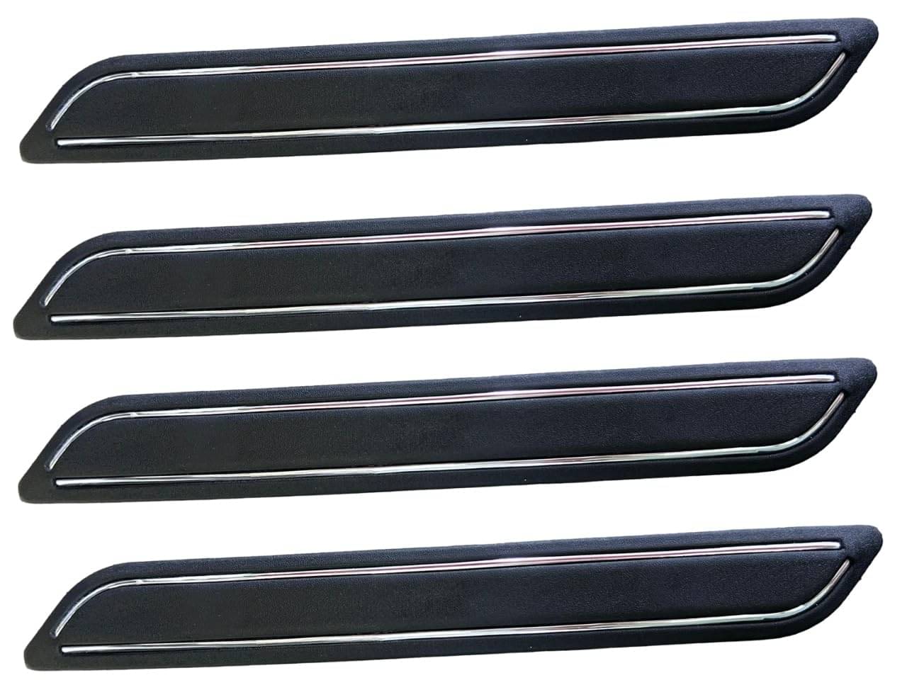 AUTOXYGEN Car Bumper Protector Scratch Gurad Front & Back Strong Durable Chrome Line Finish (Black) Bumper Protector Accessories AUTOXYGEN Car Bumper Protector Scratch Gurad Front & Back Strong Durable Chrome Line Finish (Black) Bumper Protector Accessories