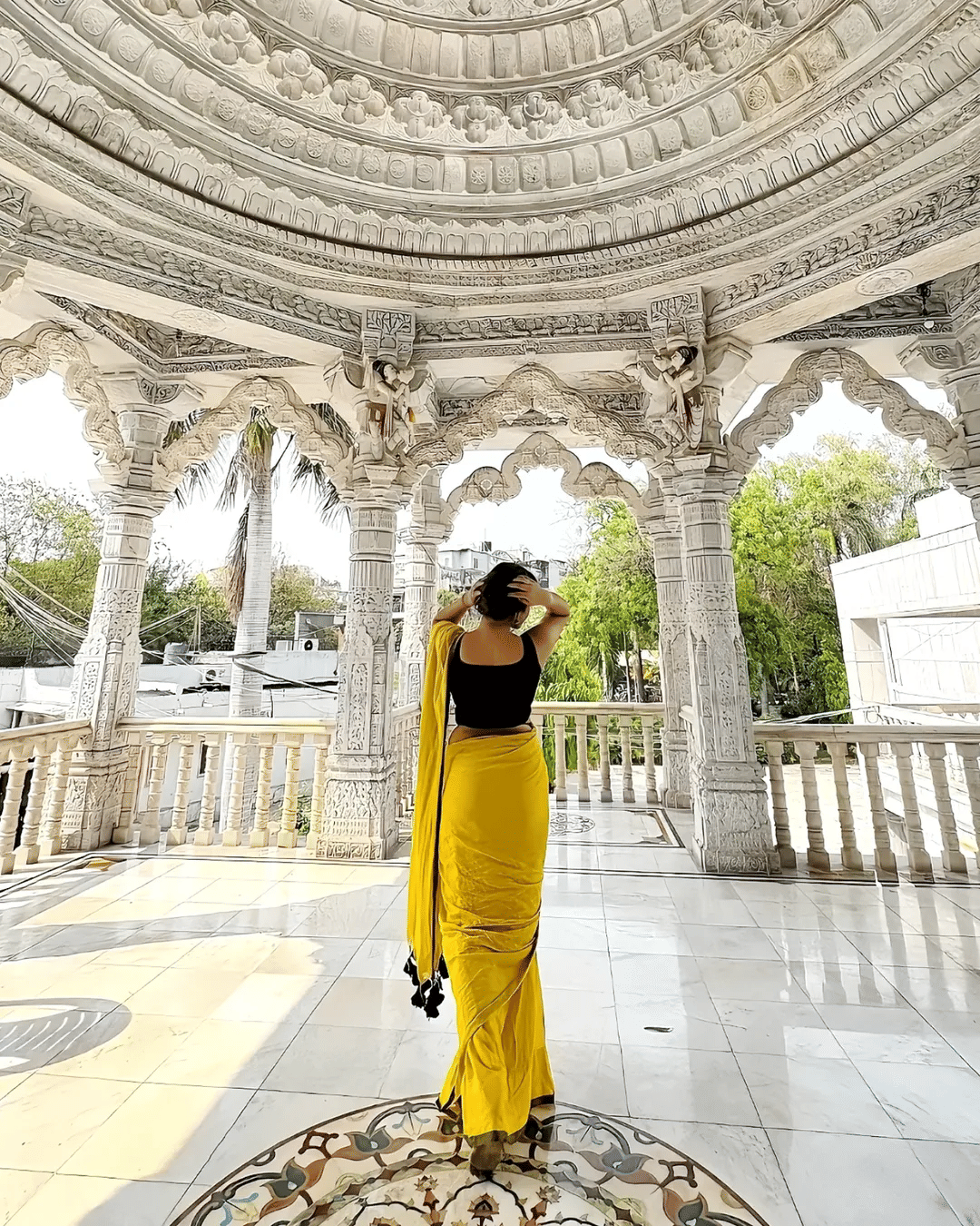 Aakar Cotton Self Design Saree Without Blouse Piece ( Yellow ) Aakar Cotton Self Design Saree Without Blouse Piece ( Yellow )