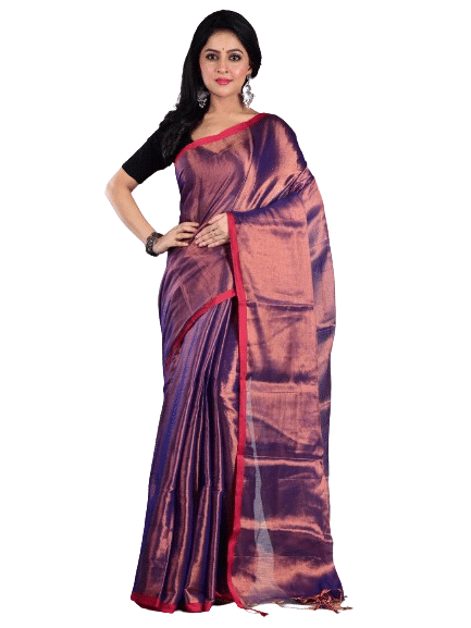 Aakar Tissue Self Design Saree With Unstitched Blouse Piece ( Coffee ) Aakar Tissue Self Design Saree With Unstitched Blouse Piece ( Coffee )