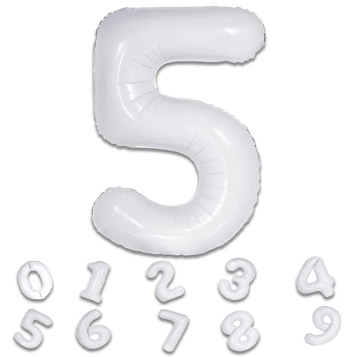 Bubble Bells White Number 5 Foil Balloon – 32 Inches | Helium Balloon for Party & Celebration Decoration Bubble Bells White Number 5 Foil Balloon – 32 Inches | Helium Balloon for Party & Celebration Decoration